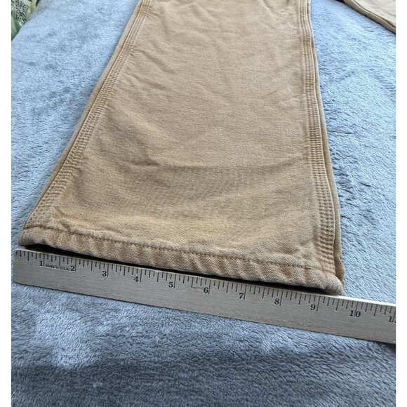 Vintage Carhartt Pants Men 44x32 Brown B111 Dungaree Flannel Lined Carpenter Y2K - Picture 10 of 16